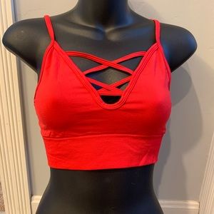 Pink sports bra size M